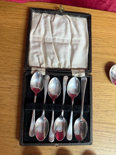 Vintage Cutlery Job Lot EPNS Spoon Sets Tea Dessert Soup + Pickling Fork x30 - Picture 3 of 24