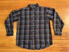VINTAGE Ralph Lauren Polo Sport Sportsman Flannel Shirt Men  s M Blue Plaid