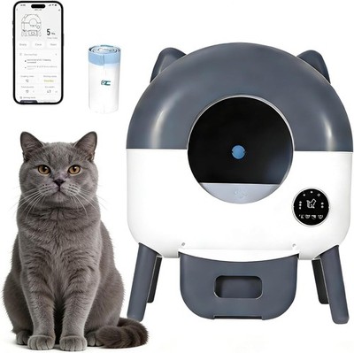 76L Large Capacity Automatic Self-Cleaning Cat Litter Box for Multiple Cats