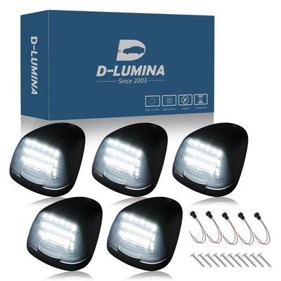 Smoked Roof Cab LED Marker Lights White for Ford F250 F350 F450 F550 Super Duty
