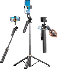 72" Phone Tripod, Tripod for iPhone with Wireless Remote 72 in, Deep Black