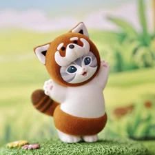 Mofusand Fluffy Party Series Figrure Soft Red Panda Box Cat Cute Art Toys Gift
