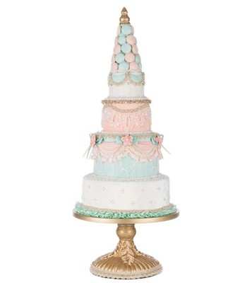 Katherine's Collection Joyeux Noel Macaron Tower Dekoration Pastell Fake Kuchen