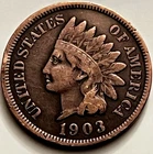 1903 Indian Head Cent Penny Bronze Circulated Good Very Good BN1117