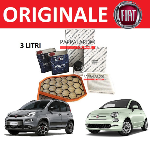 KIT TAGLIANDO FILTRI ORIGINALI + OLIO FIAT PANDA 500 LANCIA YPSILON 1.0 HYBRID eBay