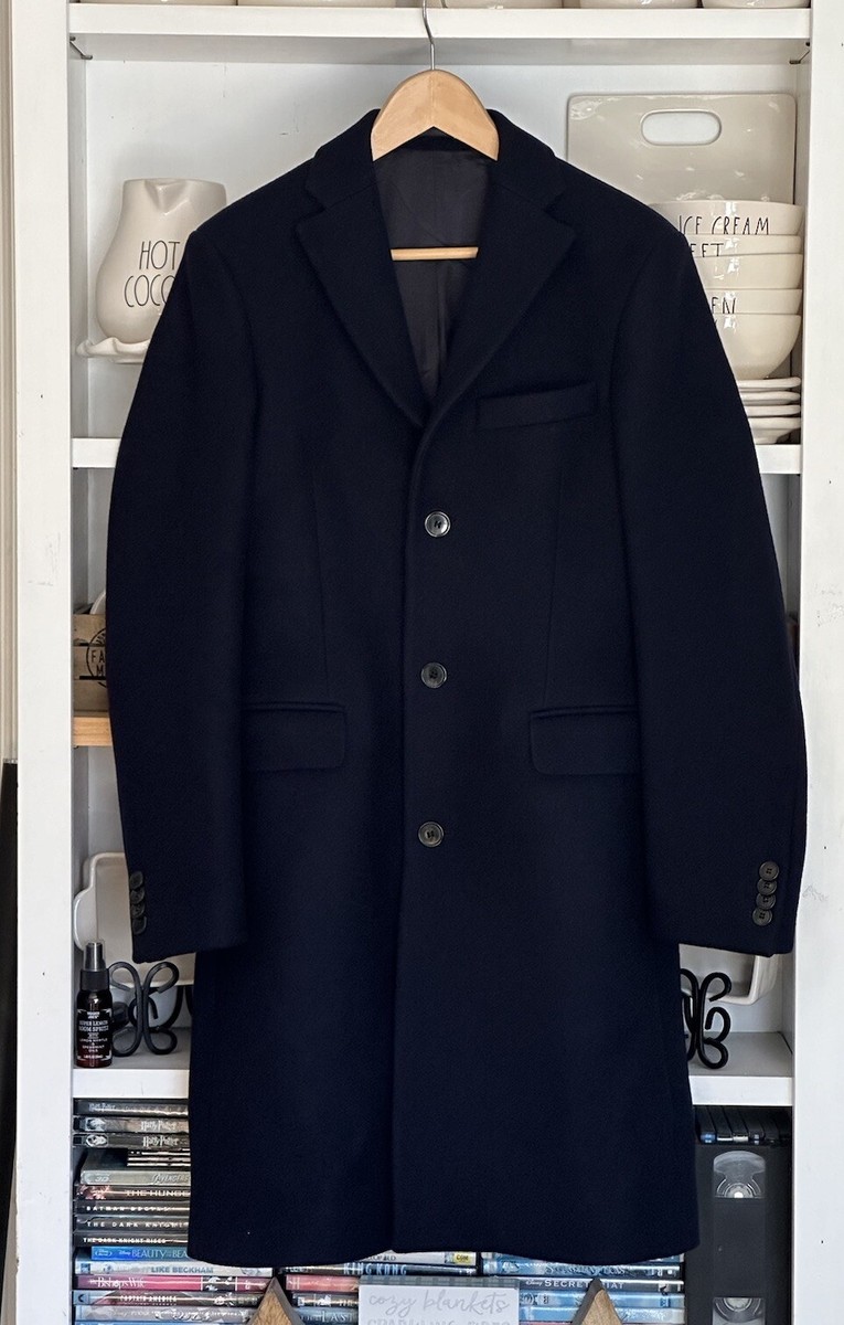 Acne Studios Garrett City Coat 100%Wool Navy Men's size EU 46 US