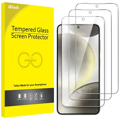JETech Screen Protector for Samsung Galaxy S24 5G 6.2-Inch, HD Clear, 3-Pack