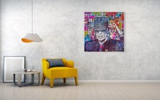 Motiv Hey Major Udo Porträt Lindenberg XXL105x105cm PopArt/AluDibond/Poster/Bild