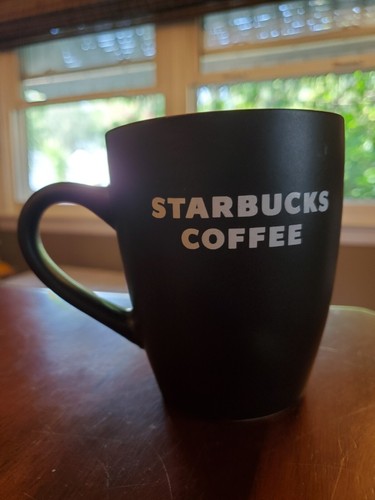 Starbucks Ceramic Coffee Mug Cup 2010 Dark Black 12 fl oz - Picture 2 of 4
