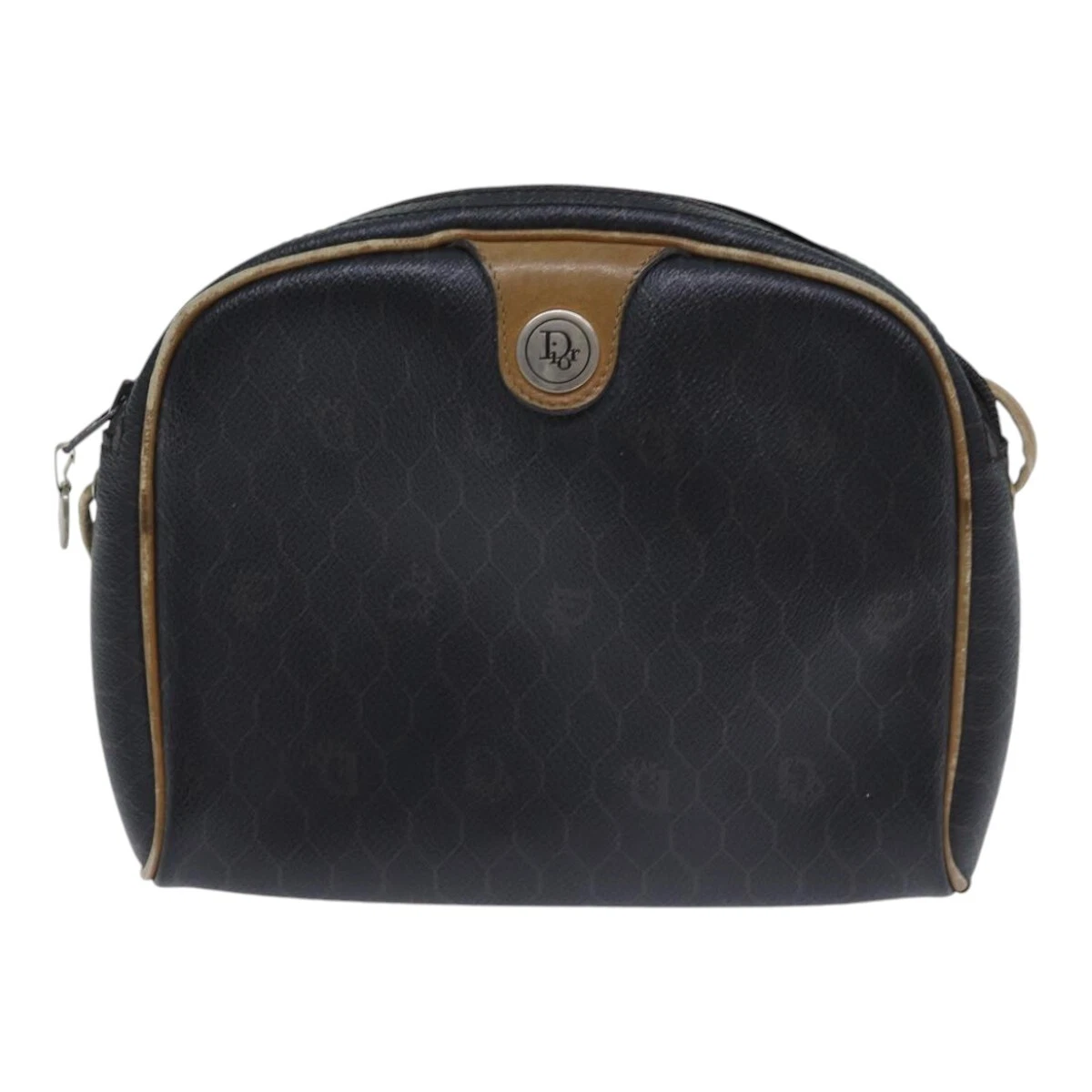 Sac bandoulière Dior en toile noire authentique