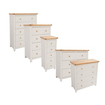 Kommode mit 4/5/6 Schubladen Schlafzimmermöbel Kleidung Aufbewahrung Landhaus Holzschrank