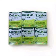 Dulcolax Laxative TABS 25/Ct *LOT OF 6*- TOTAL 150 TABS. DENT BOX - EXP: 04/2026