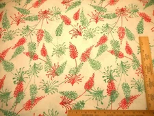 Quilt Fabric By The Yard Sage Green & Pink Floral on Ivory Premium Cotton #C