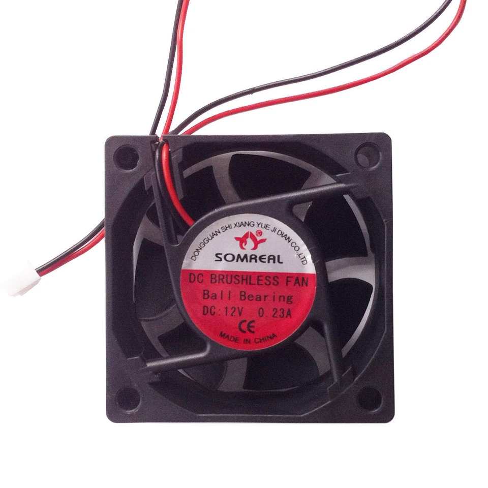 12V Cooling Computer Fan Small 60x60x25mm DC Brushless 2-pin  - Image 2 of 4