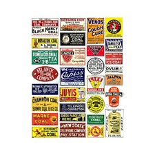 Model Railroad Signs, Multi-Scale Advertising Signs, 1 STICKER SHEET