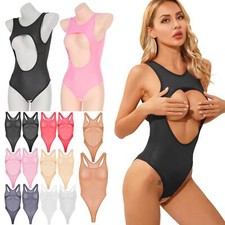 UK Women's Sheer Extreme Bikinis Swimwear Stripper Open Bra Crotchless G-String