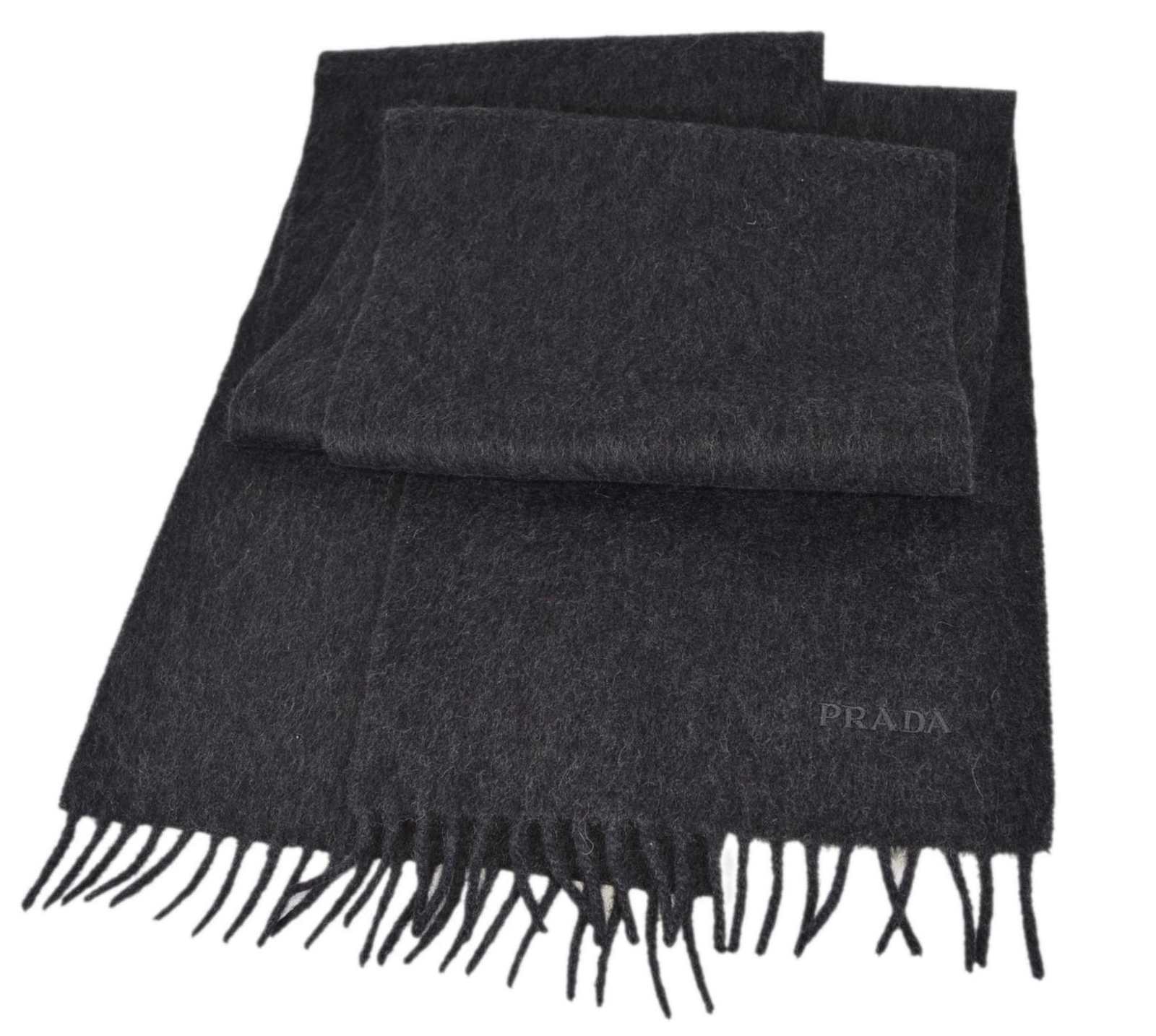 New Prada Unisex USC128 Grey Wool 