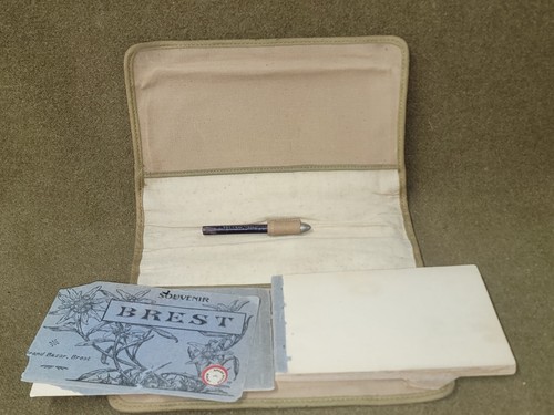 WWI Correspondance Kit with Pencil and Postcards.