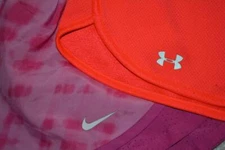 33623 Nike Under Armour Gym Shorts Lined Running Lot Of 2 Size Small Womens