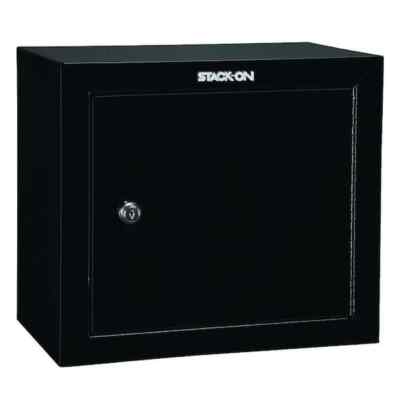 Two-Gun Matte Black Key Lock Handgun Ammo Home Security Safe Cabinet Storage