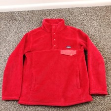 Patagonia Jacket Youth Boys XL Synchilla Re-Tool Snap T Fleece Red