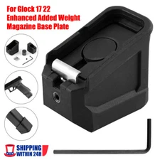 Enhanced Added Weight Magazine Base Plate fits Glock 17 and 22
