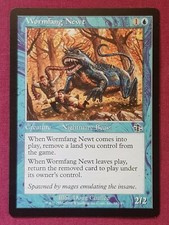 Magic The Gathering JUDGMENT WORMFANG NEWT blue card MTG
