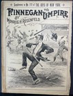 *Rare & Hilarious* 1890 "Finnegan The Umpire" Ny Baseball Sheet Music Lithograph