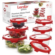 glass food storage containers with glass lids