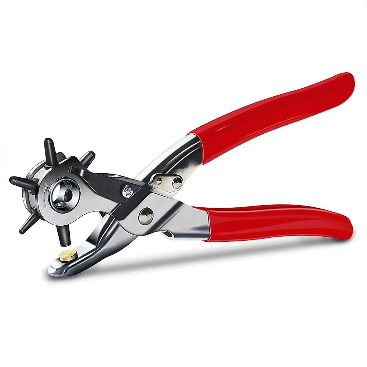 Leather Hole Punch Heavy Duty Hand Pliers Belt Holes 6 Sized Puncher Tool  New