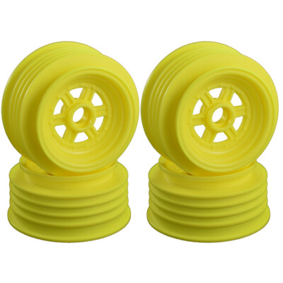 DE Racing Gambler Front Yellow Wheels (4) for 3/8'' Bearing / Custom Works / GFRP