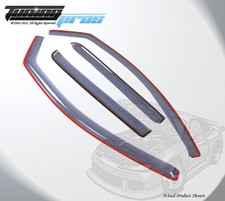 Light Gray Rain Visor Deflector 4pc In Channel For Nissan Titan Crew Cab 2004-15