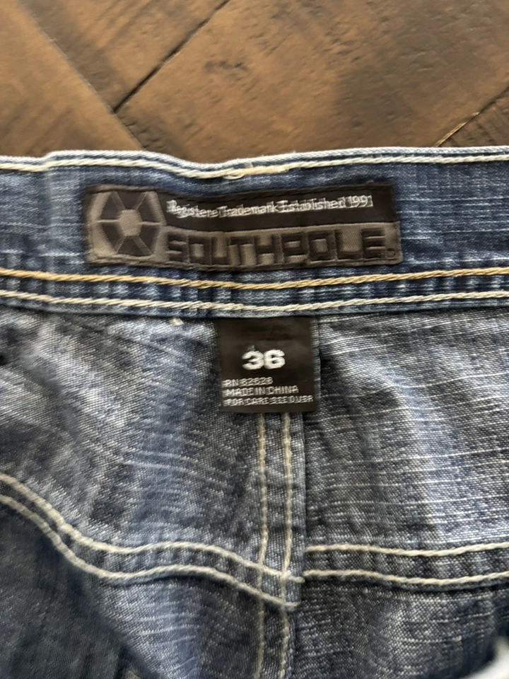 2000-е Southpole Jorts мужские синие вареные мешковатые винтажные шорты размер 36 Jncolike - Изображение 4 из 4