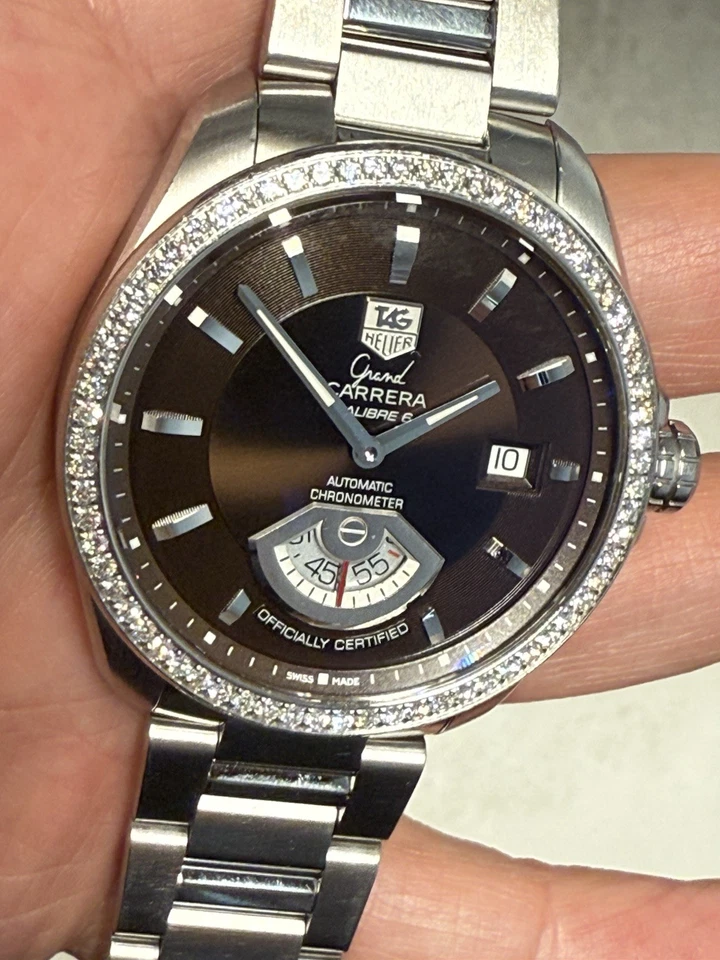Tag Heuer Grand Carrera Diamonds Bezel Calibre 6 New (3719) - Image 2 of 4