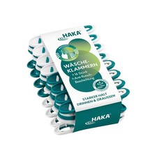 HAKA W&auml;scheklammern 16Stk. Kunststoff starker Halt Soft-Grip Klammern langlebig