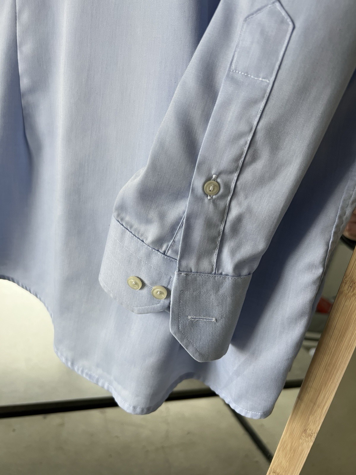 ETON Light Blue Shirt Wide Spread Collar Luxury Cotton Slim Fit Size 41/16/L