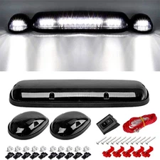 3X Smoke Cover Lens White 30LED Cab Marker Roof Top Lights Assembly 02-07 Truck