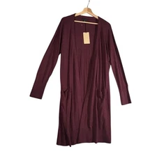 NEW Halogen Nordstrom Women Sz 1X Maroon Holiday Cashmere Cardigan Sweater Gift