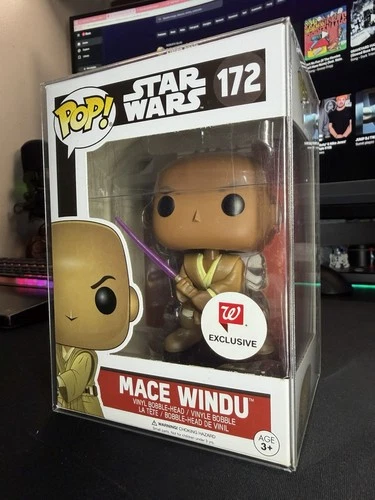 Funko Pop! Star Wars Mace Windu #172 Walgreens Exclusive + Protector