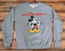 Walt Disney World Mickey Mouse Crewneck Sweatshirt Gray Men  s Size Medium M