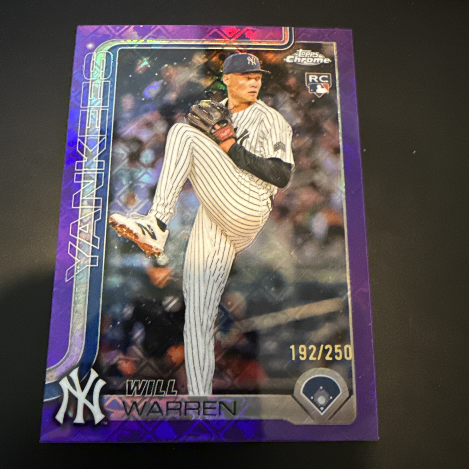2025 Topps Chrome Logofractor - Will Warren #81 - Purple /250 (RC)
