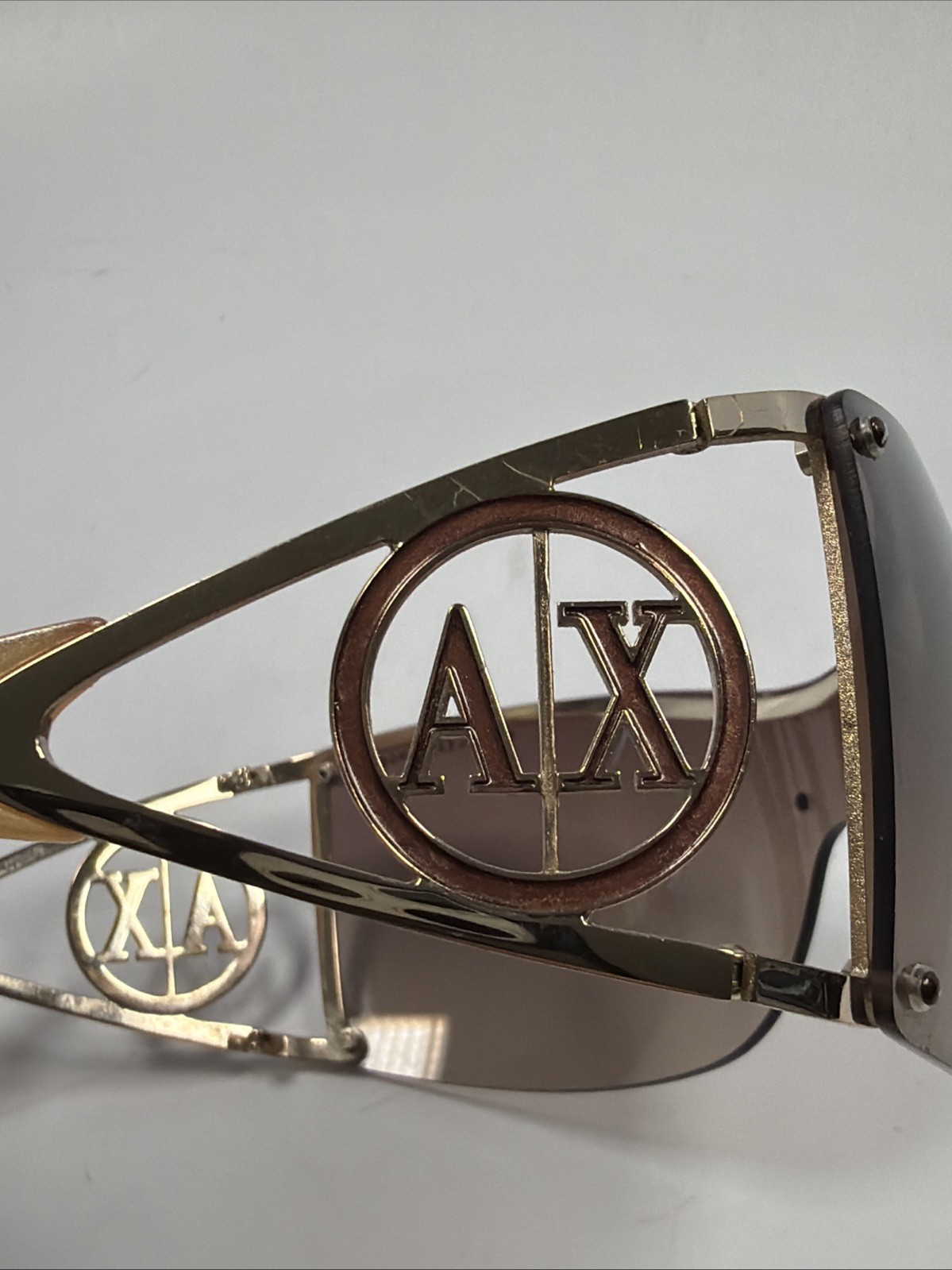 ARMANI EXCHANGE A/X Oversized Shield Sunglasses AX067/S Rare 0J5G 99:01 115 Read image 4
