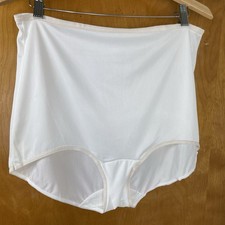Vintage Lorraine USA Nylon Undies Sz 7 White w/ Pink Trim Granny Sissy Panty