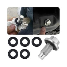 M12 1.75 Oil Drain Plug with 5PCS Oil Drain Plug Gasket OEM EJ7Z-6730-A