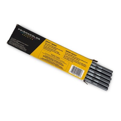 PRISMACOLOR Premier Ebony Graphite Pencils 12 Jet Black Extra Smooth 14420 Box