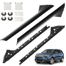 4 Pcs Windshield A-Pillar Trim Moldings Fit Ford Explorer 2011-2019