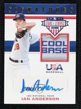 2017 USA Baseball Stars & Stripes Laundry Tag 3/8 Ian Anderson Patch Auto j6a