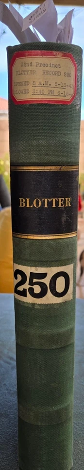 RARO NEW YORK CITY NY PD 1943 Police Blotter 32th Precinct -5/43-6/43 Foto 4 de 4