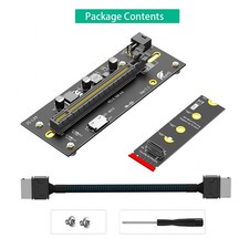 PCI-E 4.0 x16 to M.2 Extension Cable GPU Riser Card M.2 M key to PCI Express
