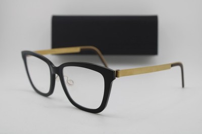 NEW LINDBERG NO. 100/144CM T219 COL. AK81 BLACK AUTHENTIC EYEGLASSES 52-18